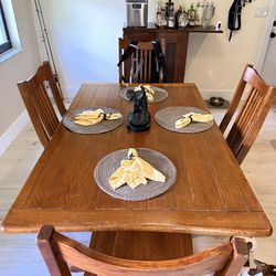 Solid wood table and chairs
