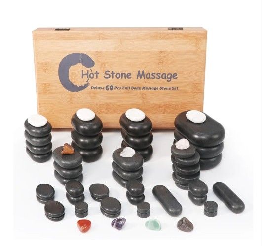 60 Piece Hot Stone Maassage Kit