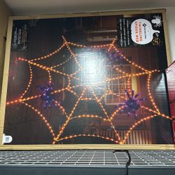 7 1/2 Ft Outdoor Spiderweb With Lights 