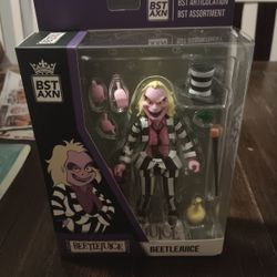 Beetlejuice Cartoon Action Figure 5” BST AXN Horror Fantasy Animated Toy New I