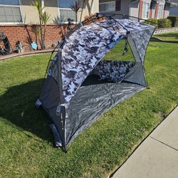 E-Z Up Wedge Instant Shelter Beach Tent, Gray Camo