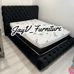 New Queen Bed Frame With Mattress 
