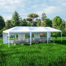 10ft x30 Ft Wedding Party Canopy Tent Outdoor Gazebo With 5 Removable Sidewalls
