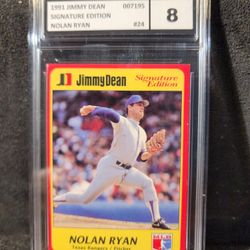 1991 Jimmy Dean Nolan Ryan #24 UCG 8 NM-MT HOF Texas Rangers