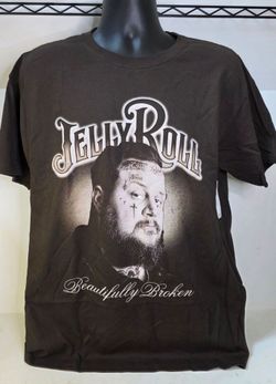 Jelly Roll Beautifully Broken Music Graphic Tee Mens Large