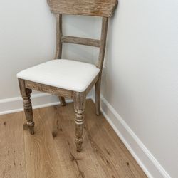 Set of 6 Restoration Hardware 19th Century English Schoolhouse Chairs With Linen Cushion