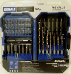 New Kobalt 52pc. Drill Bit Set