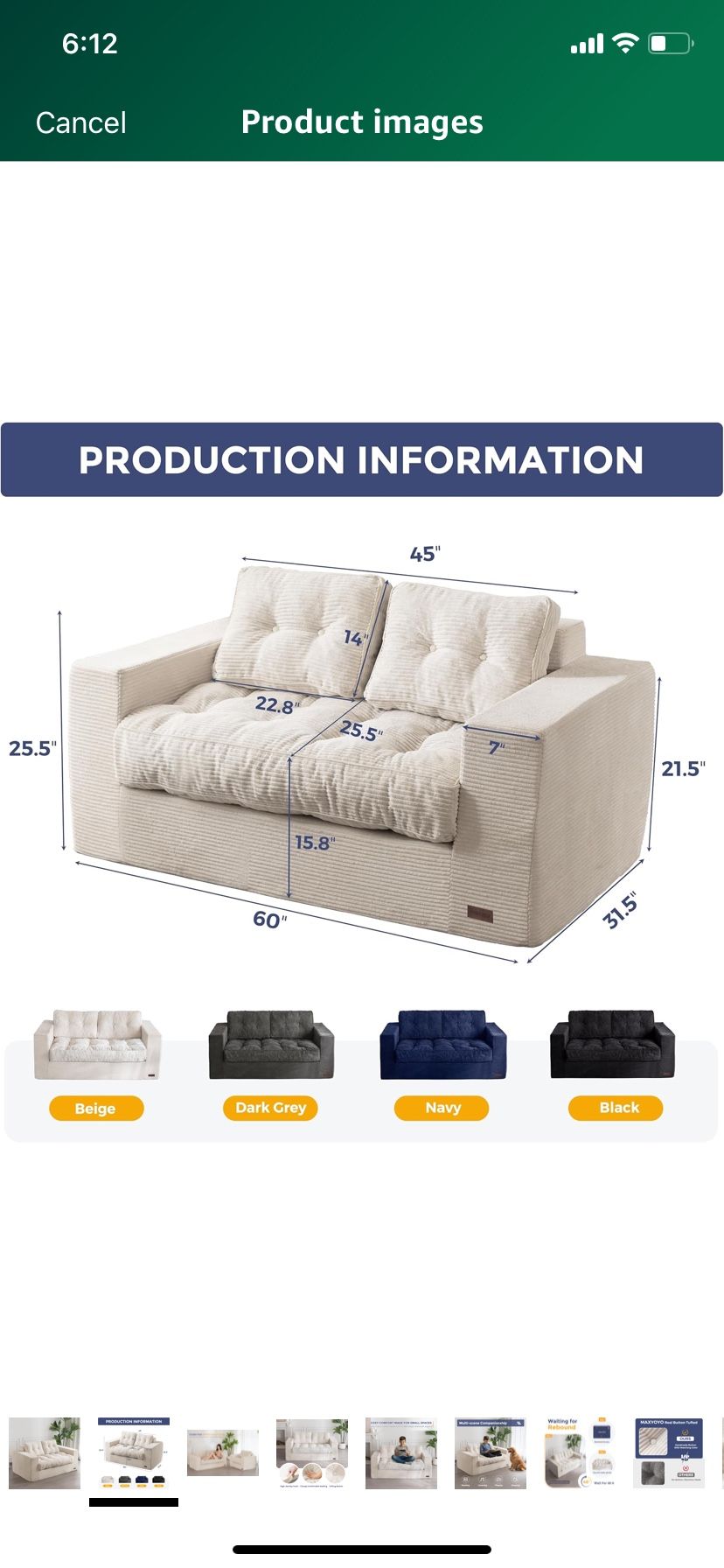 COUCH - loveseat - pickup only!