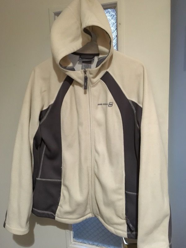 Sz. XL Cream/Gray Fleece Jacket by New Country
