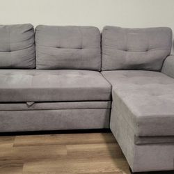2 Piece Sleeper Sectional Sofa With Chaise 