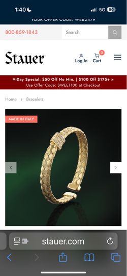 Stauer Italiano Fantasia Woven Bracelet