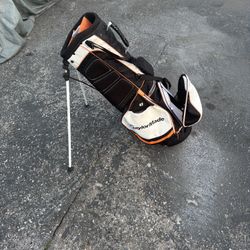 TaylorMade Stand Golf Bag – Black/White/Orange – Lightweight Carry Bag