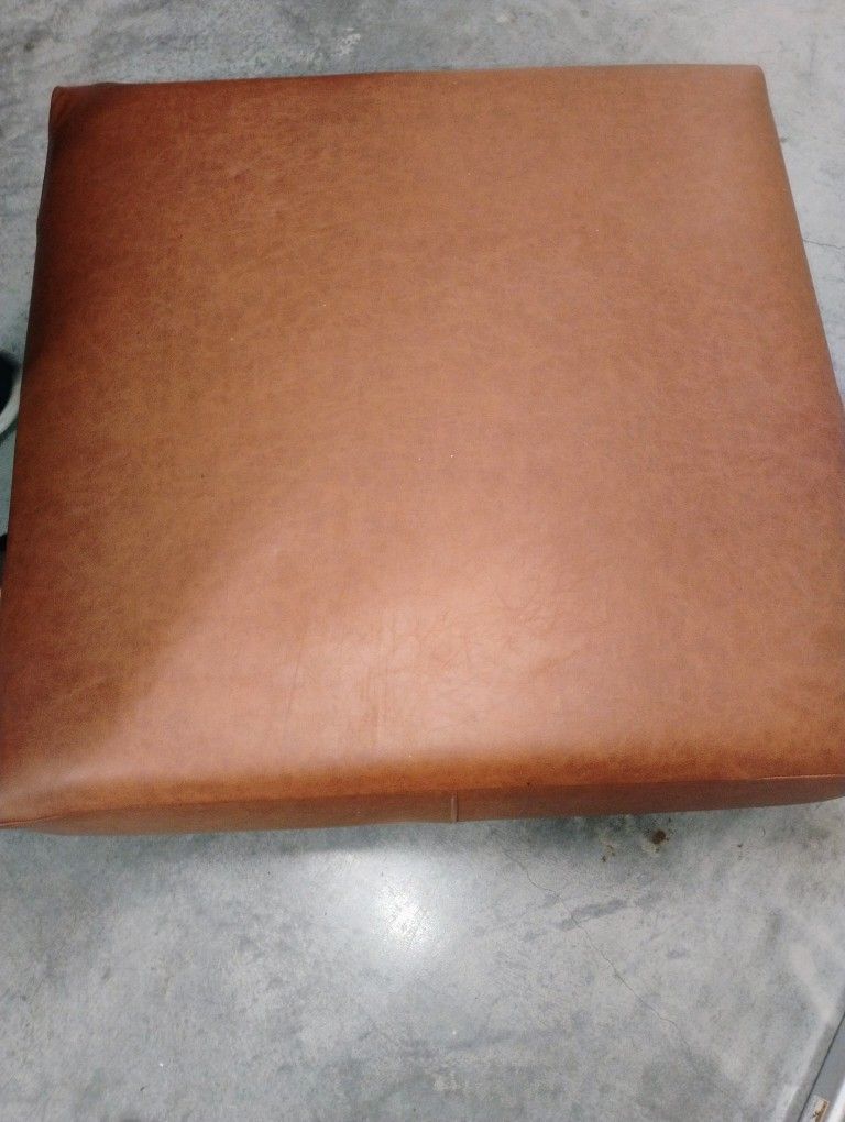 Leather Ottoman And Chair 