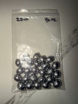 25 pack 1/2 oz egg sinkers