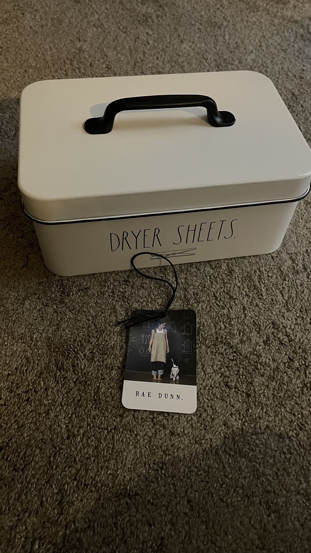Rae Dunn Metal Dryer Sheet Box