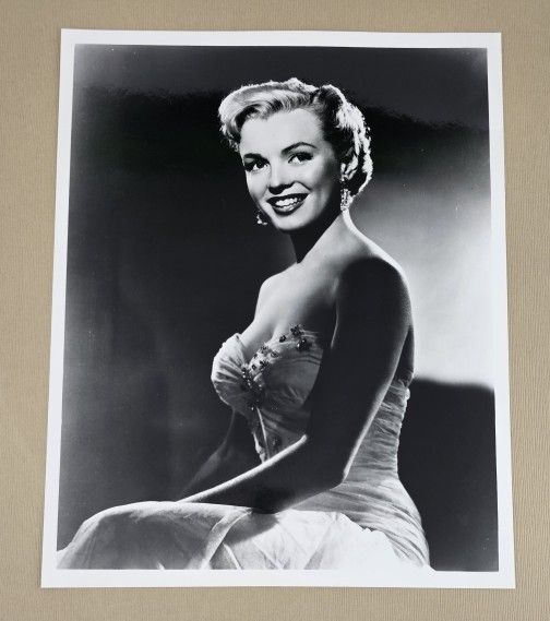 Marilyn Monroe White Dress, Portrait Black & White 8x10 Photo