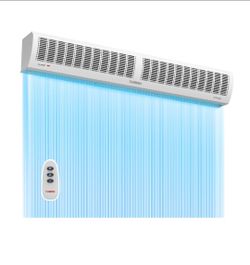 TURBRO 60 in Air Curtain for Doors with Magnetic Door Switch, Wall-Mounted Fan with Remote Control, 2 Speeds, 1883 CFM, 2559 FPM, for Residential and