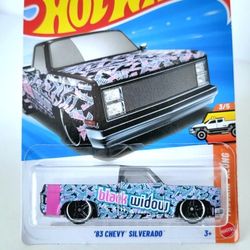 Hot Wheels  '83 Chevy Silverado Black Widow -Black 