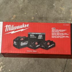 Milwaukee M18 Red Lithium High Output (1) HD 12.0 & (2) CP 3.0 Battery Pk #48-11-1812P3