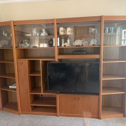 Large Wood Entertainment Center / Wall Unit