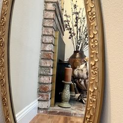 Antique Accent Oval Wall Mirror 