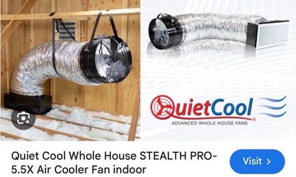 QuietCool Stealth Pro 5.5 Whole House Fan – PROFESSIONAL INSTALLATION INCLUDED