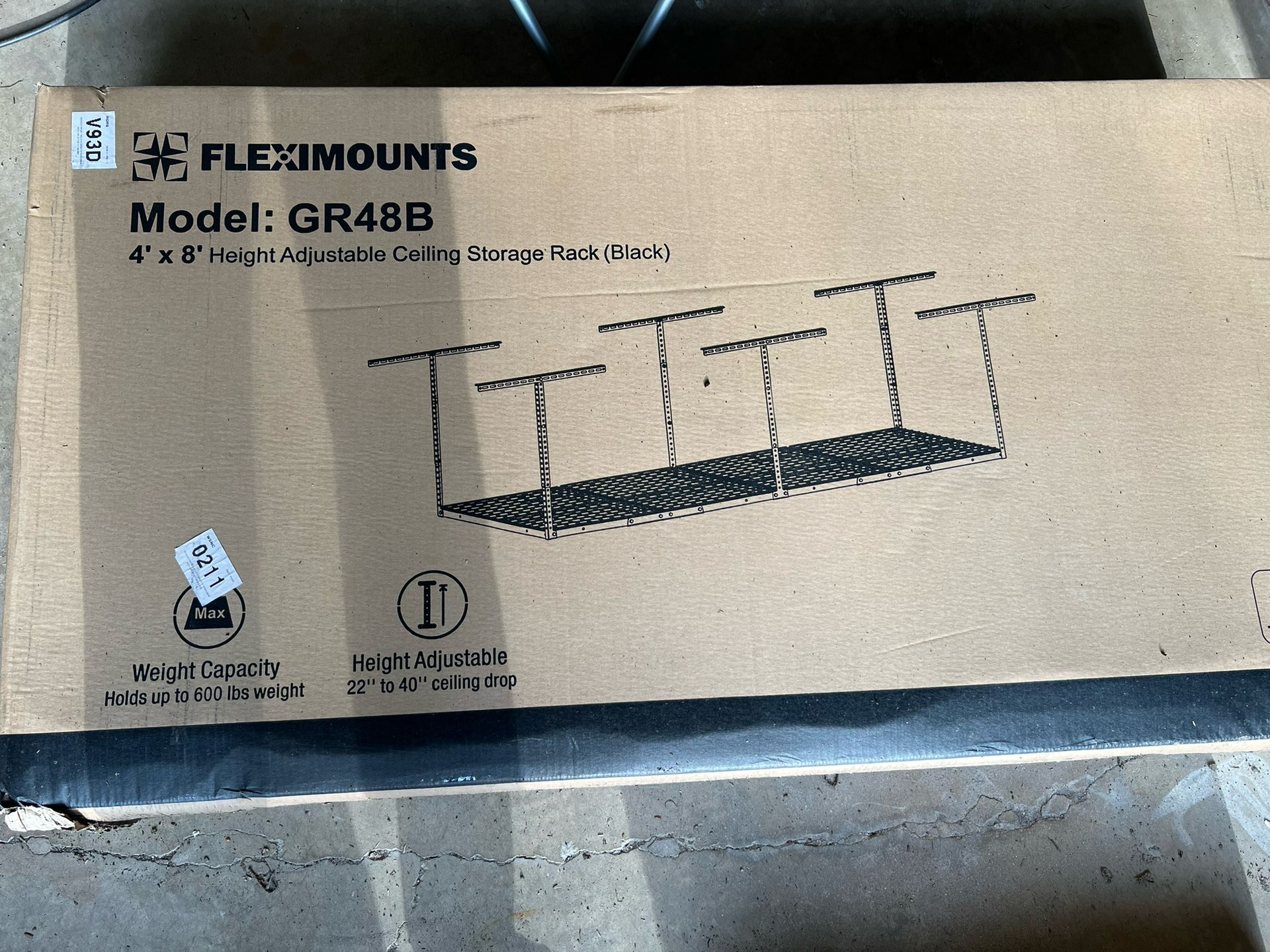 FLEXIMOUNTS 4x8 Overhead Garage Storage Rack, 