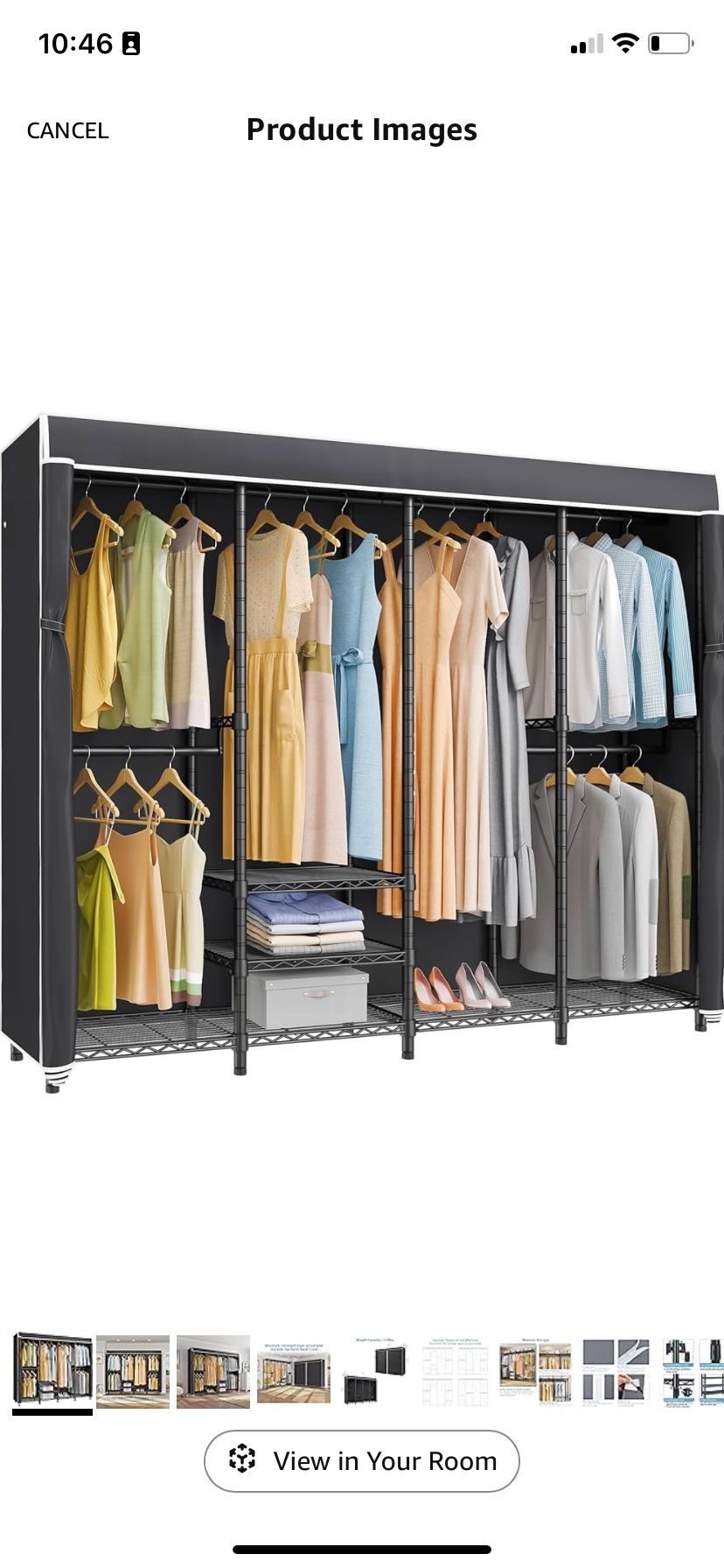 Fully Assembled Wardrobe- Pick Up Only
