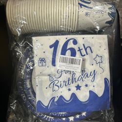16th Birthday Party Supplies for 30 Guests