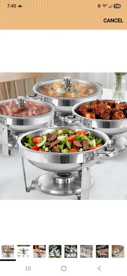 4- 5 Quart round chafing dishes