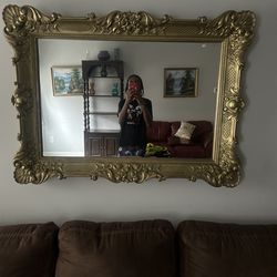 Gold Frame Ornate Wall Mirror