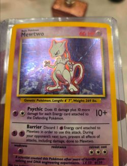 1999 Base Set Mewtwo Holo TCG Pokémon card