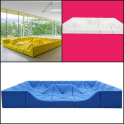 BRAND NEW DUNE COUCHES,  SIZE 12X12X12X12FT SEA MICROFIBER , CUSTOM MADE AVAILABLE