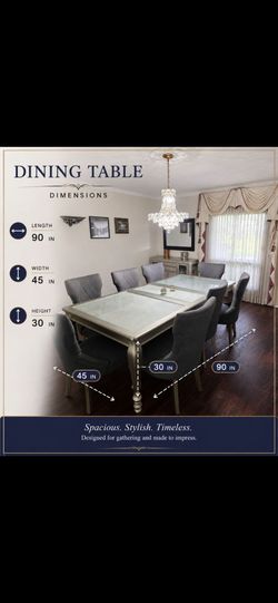 Formal dining room table from Ashley's