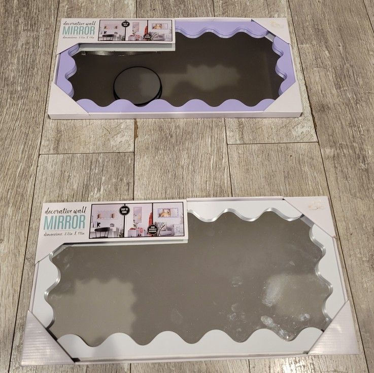 Decorative Wall Mirror (22in × 11in)