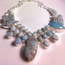 Larimar 925 Sterling Silver Necklace