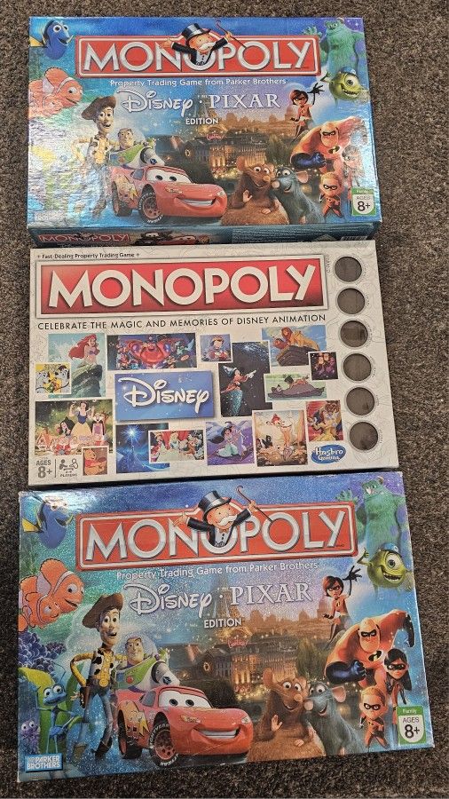 Monopoly,$25 Each.or The 3 For $60