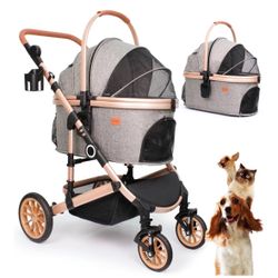 NIB Rose Gold And Grey Pet Stroller