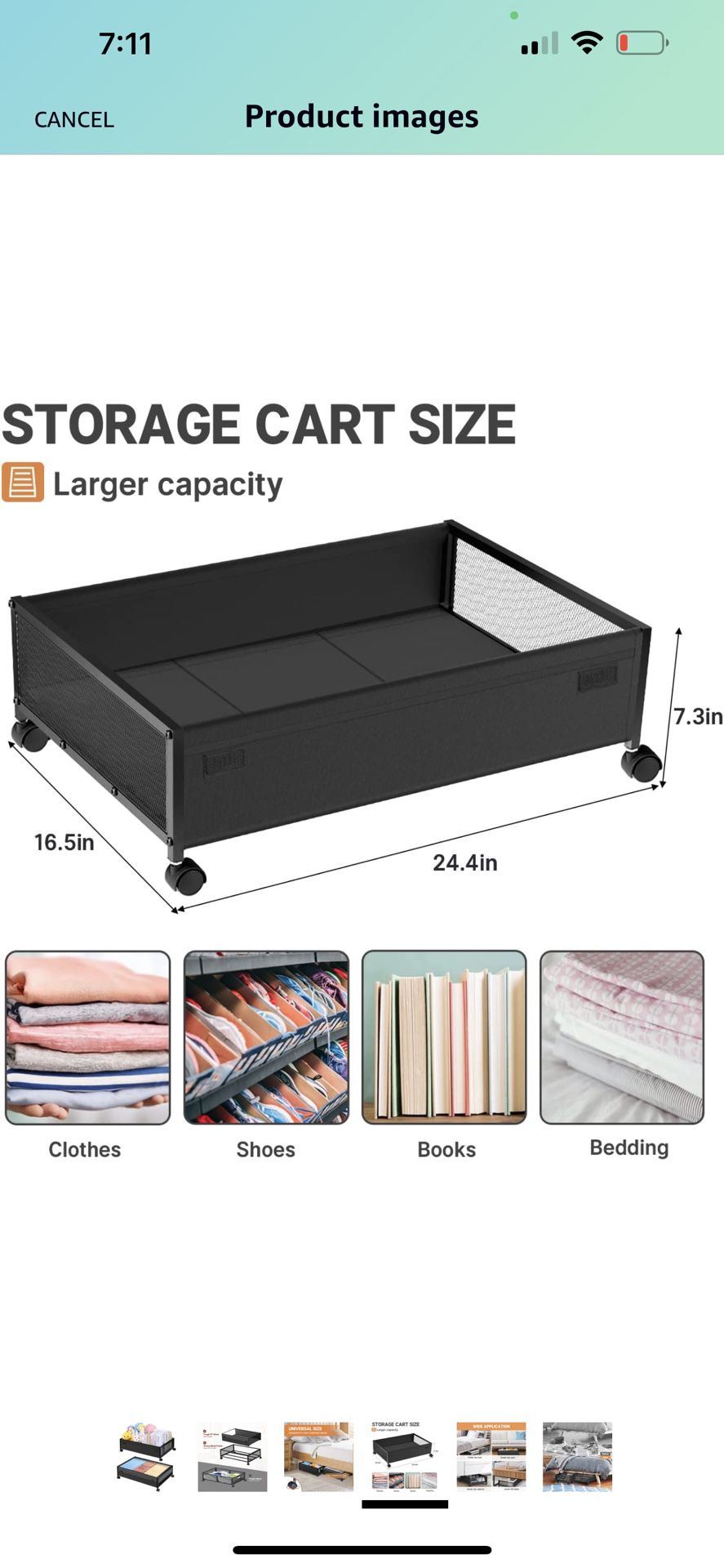 Dropship 2 Pack Under Bed Storage Container Foldable Rolling Storage Bin  For Clothes Shoes Storage Cart With Wheels For Bedroom Study Living Room  Office to Sell Online at a Lower Price