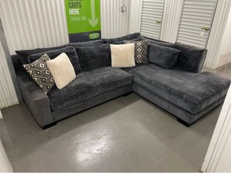 Free Delivery - Modern Dark Grey Sectional Set
