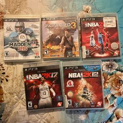 PS3 Games NBA Uncharted And Madden 