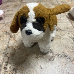 Vintage 90s Beethoven Plush Brown and White Puppy Toy
