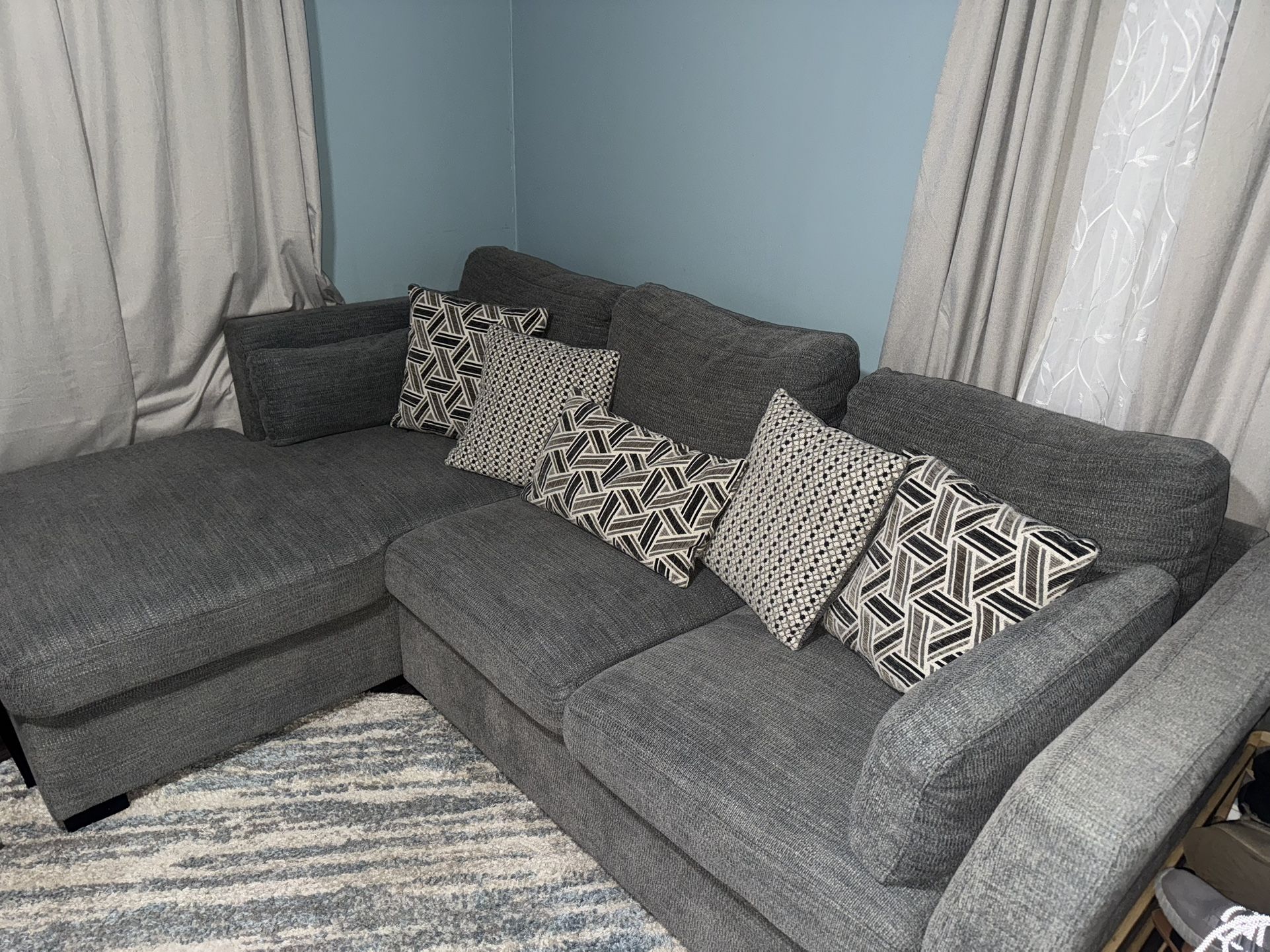 Gray Sectional Sofa With Storage Chaise