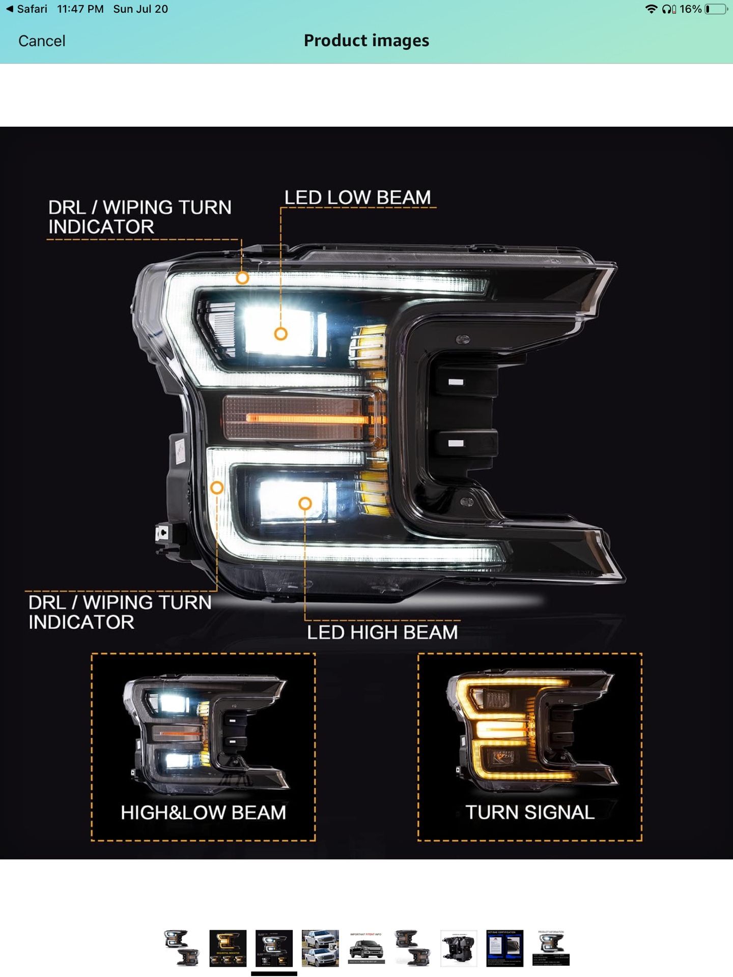 VLAND Headlights Assembly