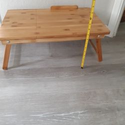BAMBOO FOLDABLE TRAY/LAPTOP WITH Side DRAWER 