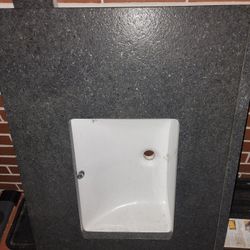 Granite Vanity Top With Undermount Sink And Back Splash