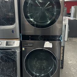 New Scratch And Dent Lg Wash Tower Stainless Steel One-Year Warranty