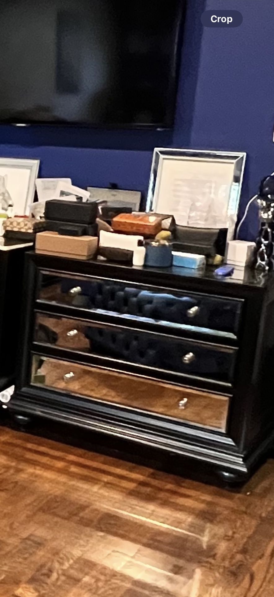 VCF Mirrored Bedside Chest Set