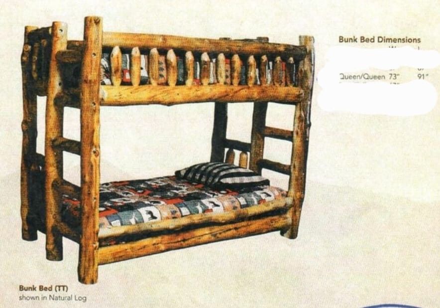 Rustic Double Queen Bed
