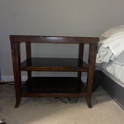 Used Sturdy Wooden Side Table / Nightstand – Great for Storage!